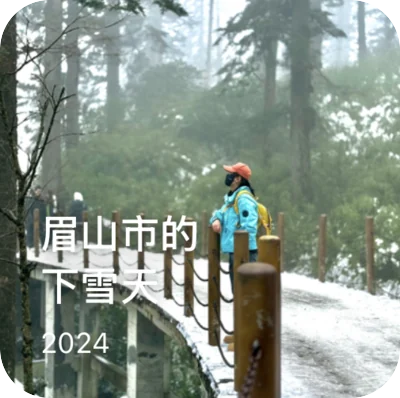 旅行相册 · 眉山市的下雪天